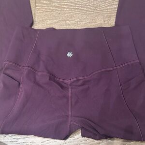 Athleta Salutation Stash 7/8 Tight Burgundy Leggings Size S
